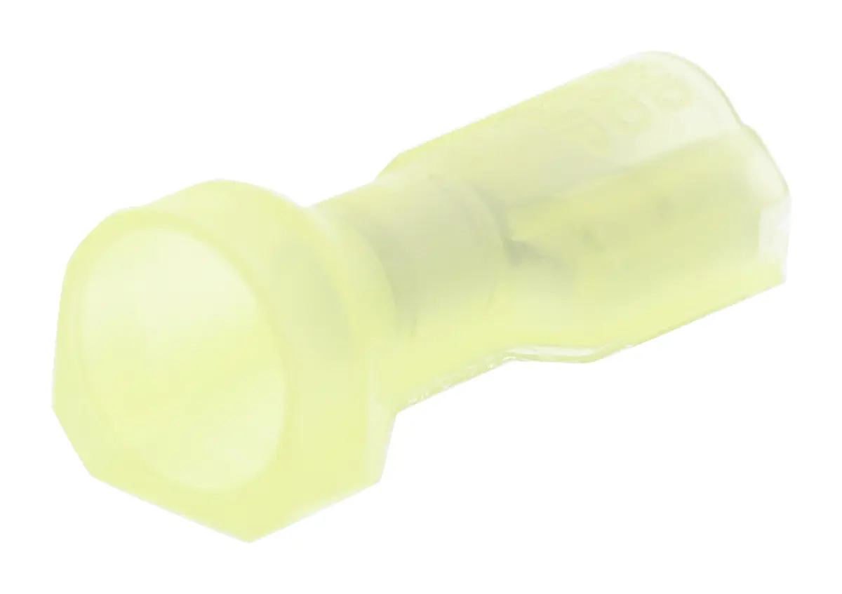 Produktfoto 1 von TE Connectivity Ultra-Fast Plus .250 Flachsteckhülse, Gelb, Isoliert, 6.35 x 0.81 mm, Buchse, 12 AWG min, 10 AWG