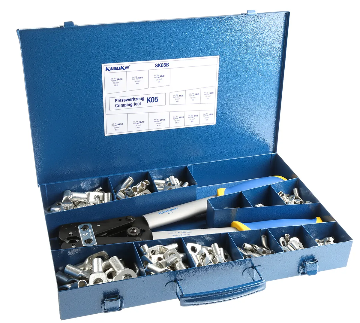 Produktfoto 1 von Klauke Crimp Set Ring-Rohrkabelschuh Aderendhülse Verzinnt