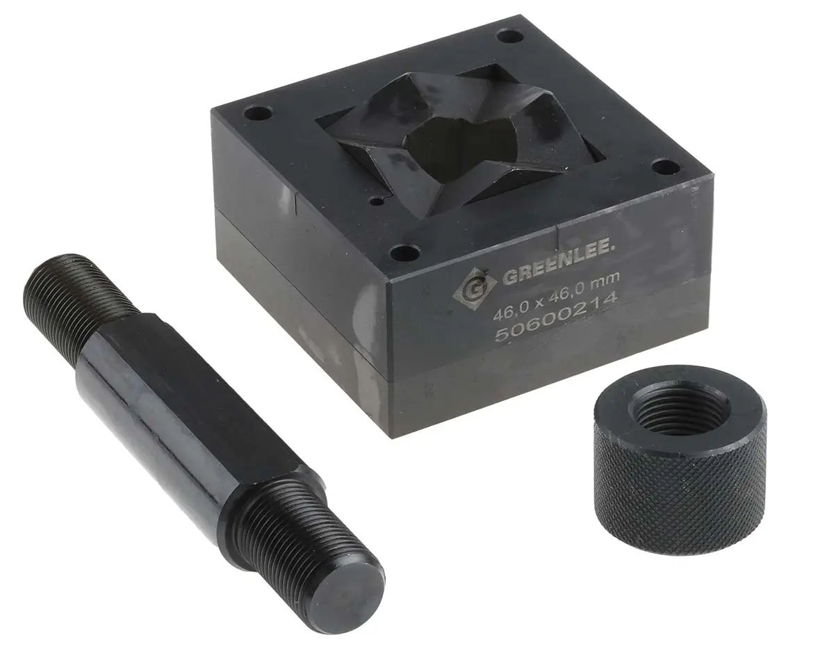 Produktfoto 1 von Greenlee Stempel- und Matrizensatz für Panel-Stanzen, 3.5 mm, Varies (e.g.,0.500 in,0.625 x 0.625 in,0.437 x 0.875