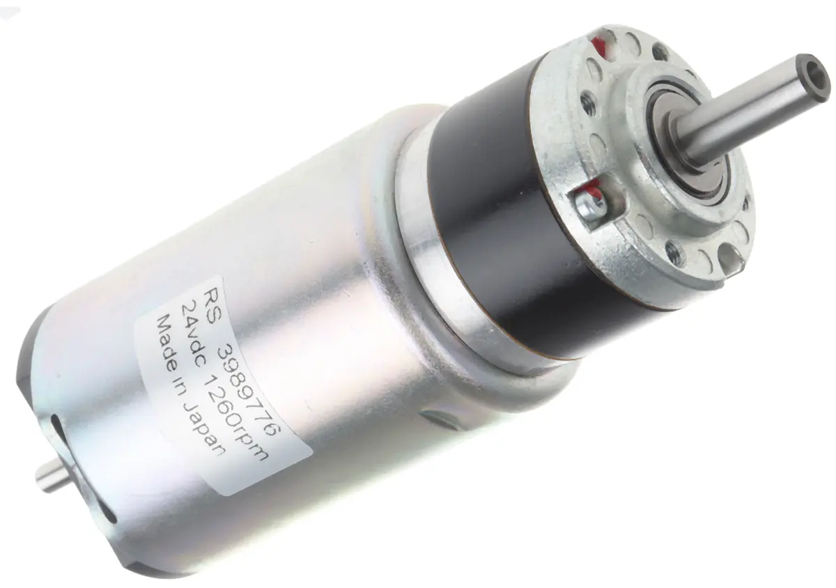 Produktfoto 1 von RS PRO 3GP3 Bürsten-Getriebemotor DC-Getriebemotor bis 75 Ncm 5:1, 24 V / 13.2 W, 1260 rpm, Wellen-Ø 6 mm, 38 mm x 87 mm
