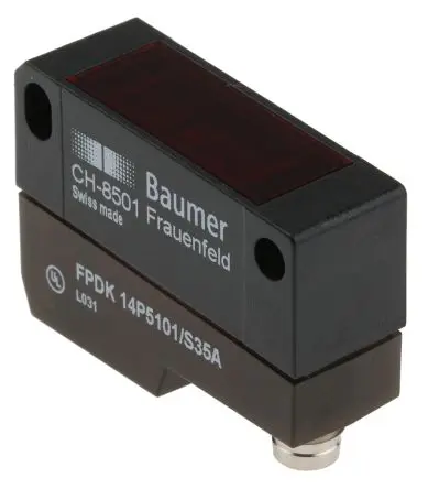 Produktfoto 1 von Baumer FPDK 14P Kubisch Optischer Sensor, Reflektierend, PnP Ausgang, 4-polig M8