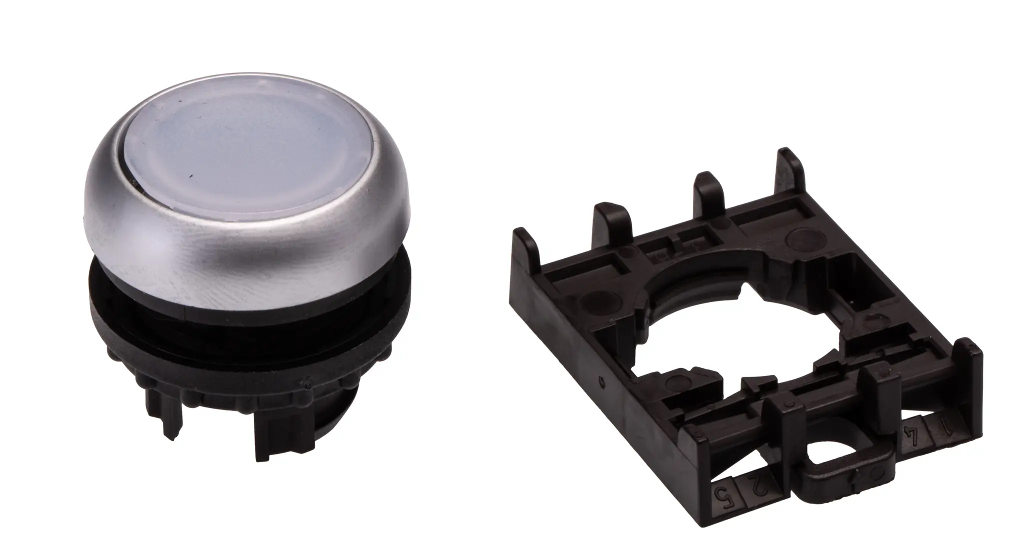 Produktfoto 1 von Eaton RMQ Titan M22 Drucktastenkopf Ø 22 mm, Weiß Tastend Rund Rund Kunststoff, IP69