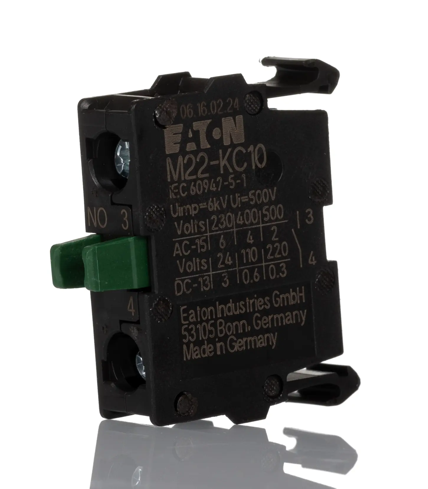 Produktfoto 1 von Eaton 500 V ac Kontaktblock 1 Schließer für RMQ Titan-Serie Schraube