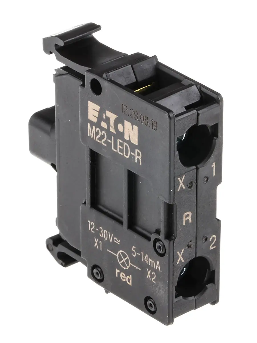 Produktfoto 1 von Eaton M22 Lichtblock Anzeigenblock LED Rot beleuchtet 12V ac/dc, 30 V ac/dc Schraube