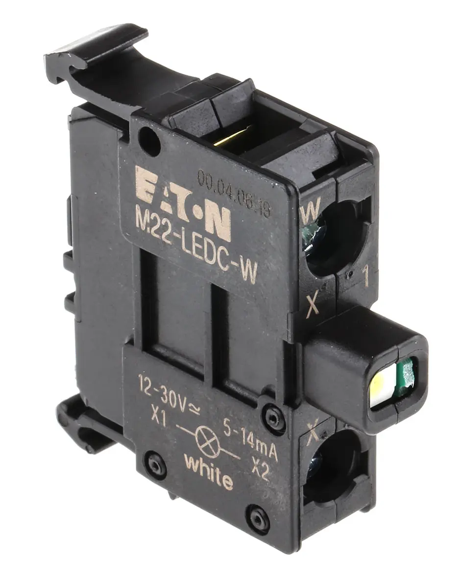 Produktfoto 1 von Eaton M22 Lichtblock Anzeigenblock LED Weiß beleuchtet 12V ac/dc, 30 V ac/dc Schraube