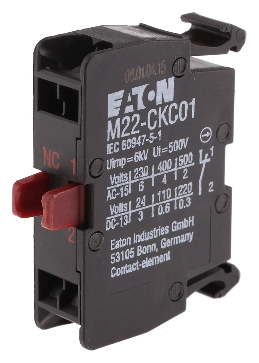 Produktfoto 1 von Eaton RMQ Titan M22 Kontaktblock 1 Öffner 500V Zugfederklemme