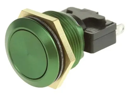 Produktfoto 1 von ITW 76-95 Druckschalter Tastend Panel Ø 32 mm, 1-poliger Umschalter / 10A 5 V dc 250 V ac, IP67