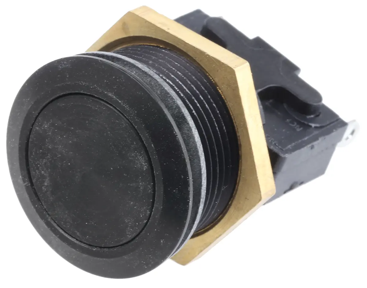 Produktfoto 1 von ITW 76-95 Druckschalter Tastend Panel Ø 32 mm, 1-poliger Umschalter / 10 A 5 V dc 250 V ac, IP40