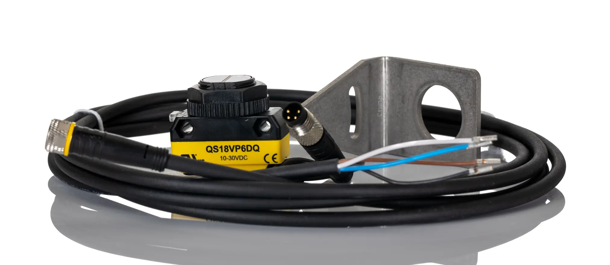 Produktfoto 1 von Banner QS18 Kubisch Optischer Sensor, Diffus, Bereich 450 mm, PNP Ausgang, Anschlusskabel