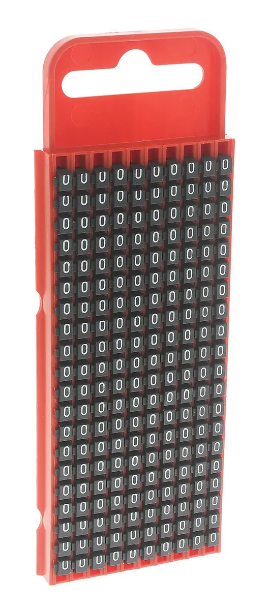 Produktfoto 1 von HellermannTyton WIC1 Kabelmarkierung Schnappbefestigung, Beschriftung: 0, Weiß Schwarz, Ø 2 mm - 2.8 mm, 3 mm x 5 mm