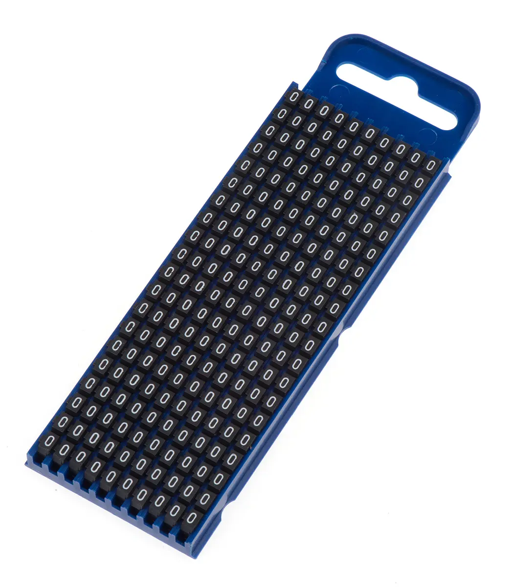 Produktfoto 1 von HellermannTyton WIC2 Kabelmarkierung Schnappbefestigung, Beschriftung: 0, Weiß Schwarz, Ø 2.8 mm - 3.8 mm, 3 mm x 5.6 mm