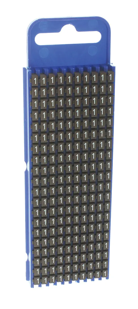 Produktfoto 1 von HellermannTyton WIC2 Kabelmarkierung Schnappbefestigung, Beschriftung: 1, Weiß Braun, Ø 2.8 mm - 3.8 mm, 3 mm x 5.6 mm
