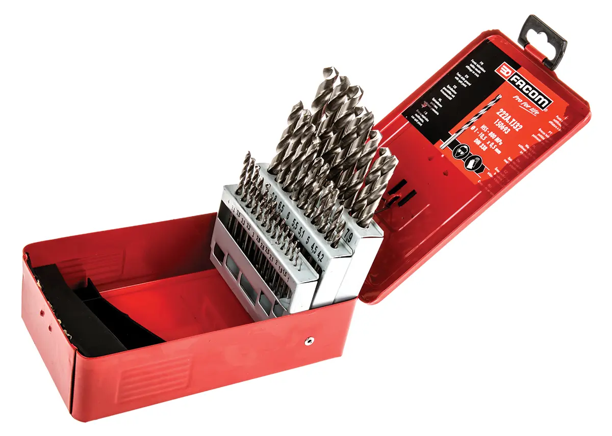 Produktfoto 1 von Facom HSS Drehung Satz 1 mm → 10.5 mm, 32-teilig für Metall