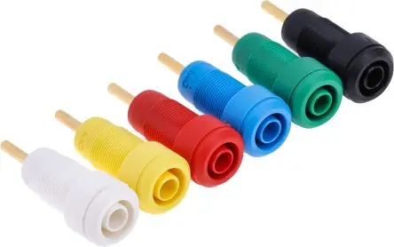 Produktfoto 1 von Staubli 2 mm Buchse Buchse für Laborstecker, Kontakt Vergoldet, Lötanschluss
