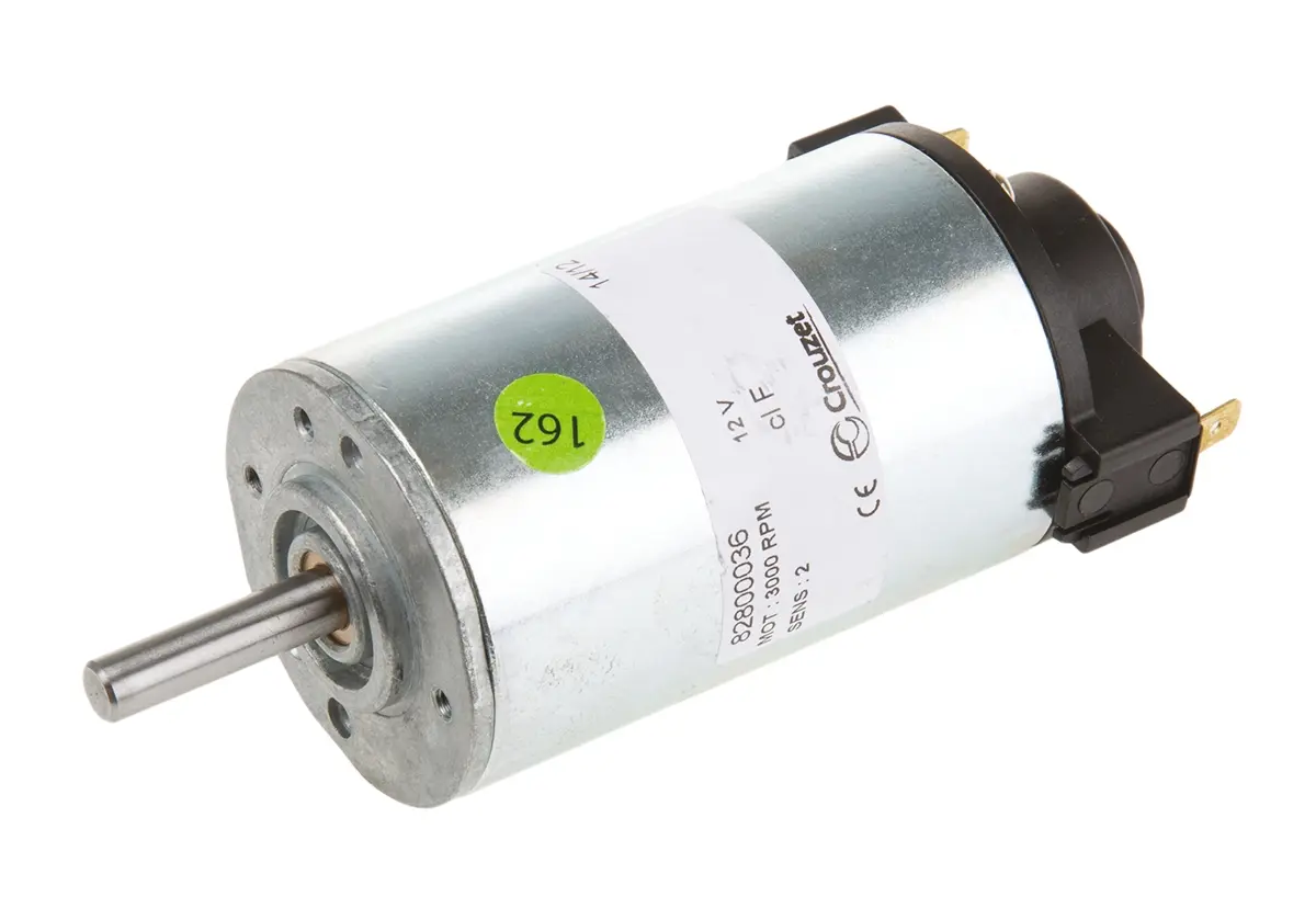 Produktfoto 1 von Crouzet Bürstenmotor bis 75 mNm, 12 V dc / 15,7 W, , Wellen-Ø 6mm x 84.8mm