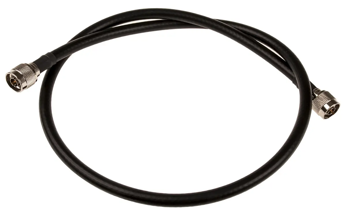 TE Connectivity N Type RG213 Koaxialkabel, Abgeschlossen, 50 Ω, 1 m, Schwarz