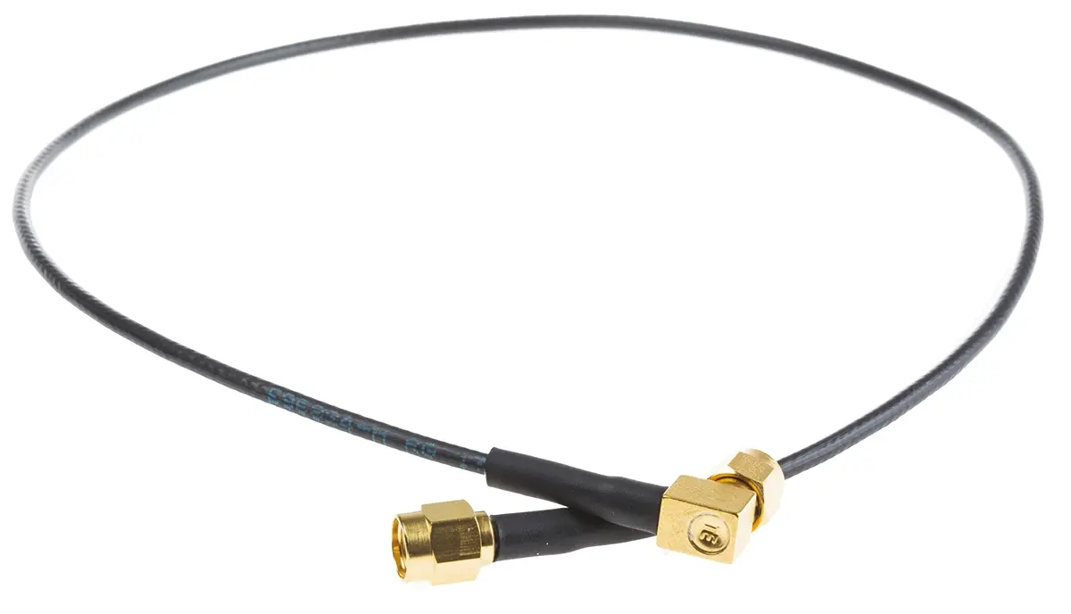 Produktfoto 1 von TE Connectivity SMA RG174 Koaxialkabel, Abgeschlossen, 50 Ω, 500 mm, Schwarz