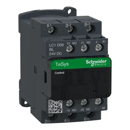 Produktfoto 1 von Schneider Electric LC1D Schütz 24V dc-Spule, 3-polig, 690V ac / 9 A 24V dc 4 kW 3 Schließer Motorsteuerung,