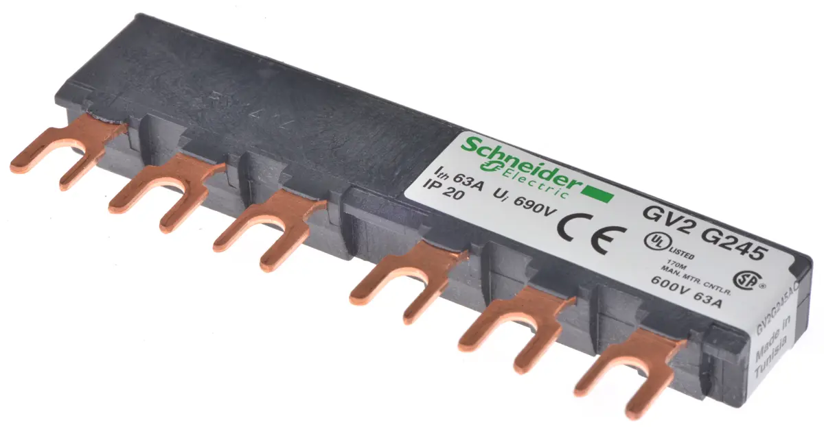 Produktfoto 1 von Schneider Electric GV2G Sammelschiene, 690V 63A, 45mm Raster, Linergy Reihe
