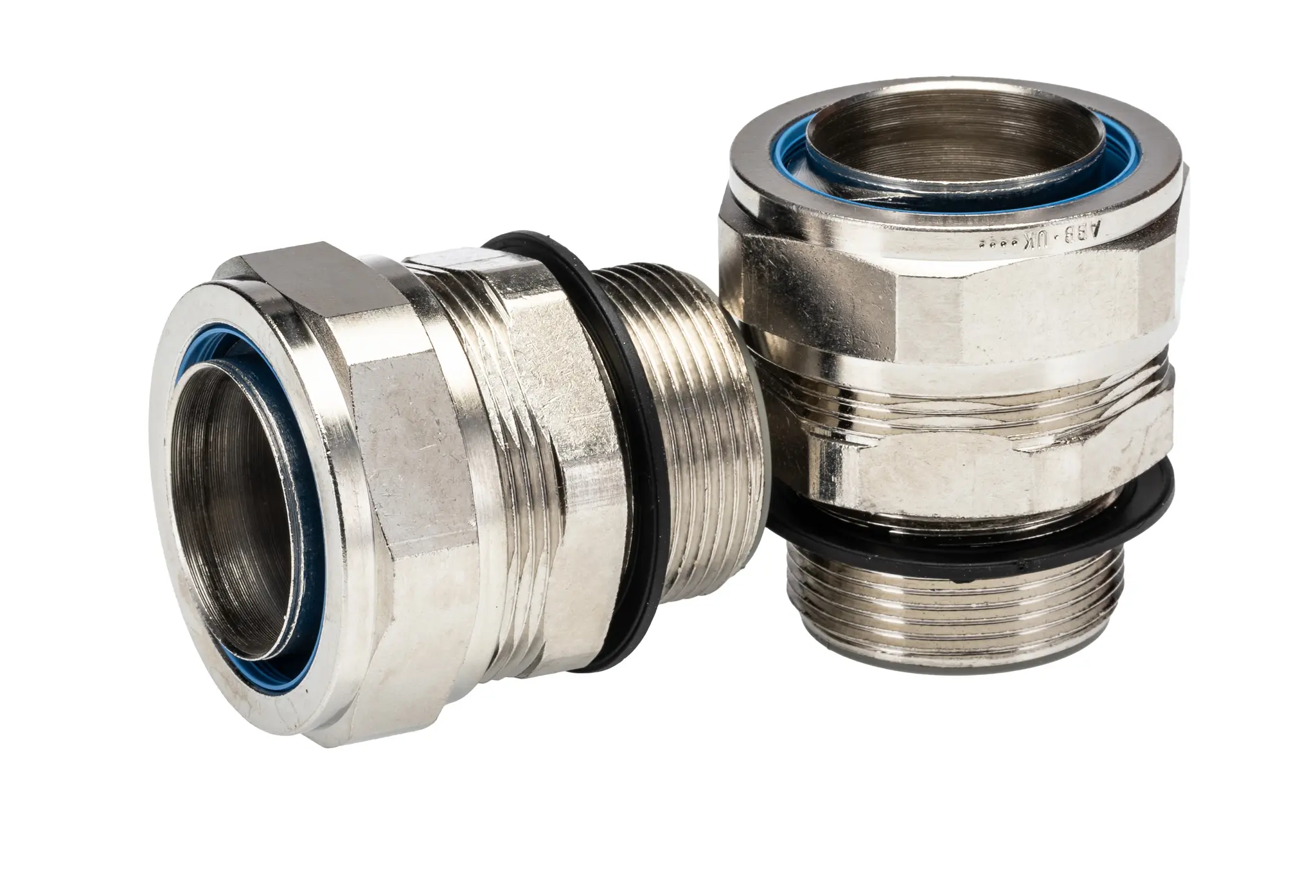 Produktfoto 1 von Adaptaflex SP Messing Kabelrohr Befestigung M32 32 mm Silber Nickel-Finish IP65