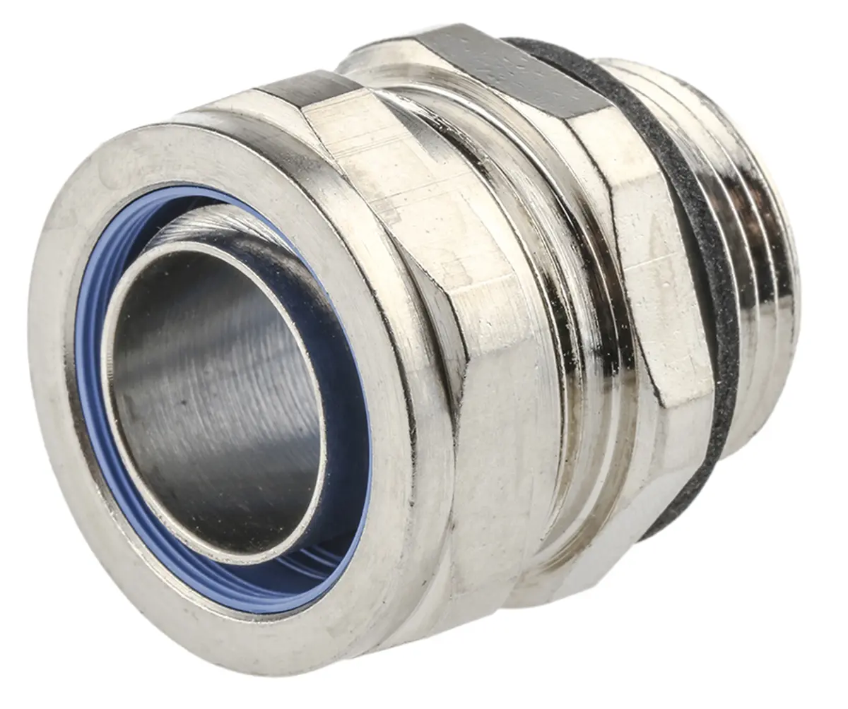 Produktfoto 1 von Adaptaflex SP Messing Kabelrohr Befestigung PG16 20 mm Silber Nickel-Finish IP65