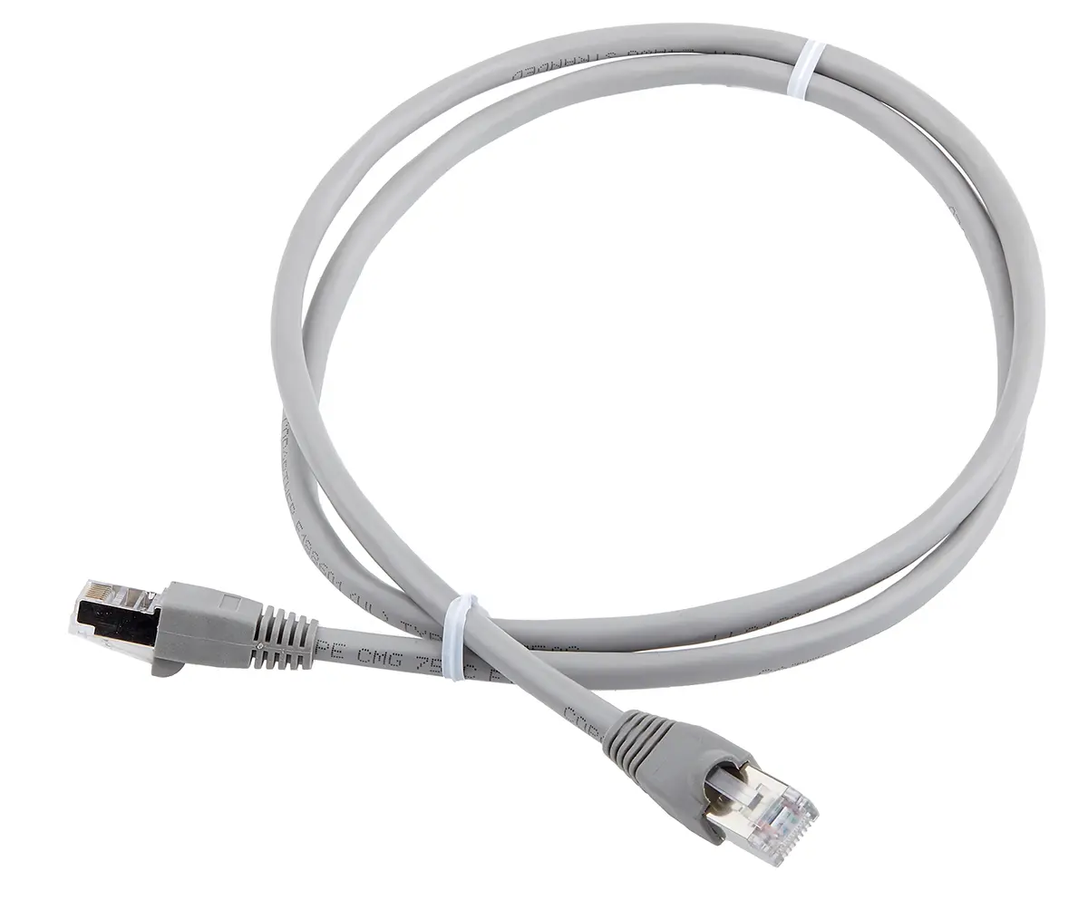 Produktfoto 1 von RS PRO Cat5e Ethernet-Kabel, 1 m, Grau U/FTP Stecker, A RJ45 Stecker, B RJ45, Polyvinylchlorid