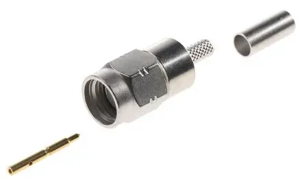 Produktfoto 1 von Radiall SMA-COM Stecker Koaxialsteckverbinder SMA-Steckverbinder, Kabel, für RG188, RG-316-Kabel, 50 Ω Crimpbefestigung,