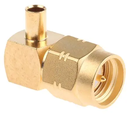 Produktfoto 1 von Radiall SMA-COM Stecker Koaxialsteckverbinder SMA-Steckverbinder, Kabel, für RG405-Kabel, 50 Ω Lot, Standard, gewinkelt