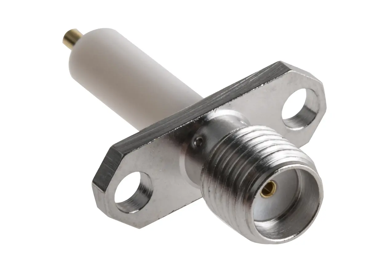 Radiall SMA-COM Buchse Koaxialsteckverbinder SMA-Steckverbinder, Flanschmontage, 50 Ω Lot, Standard, Gerade
