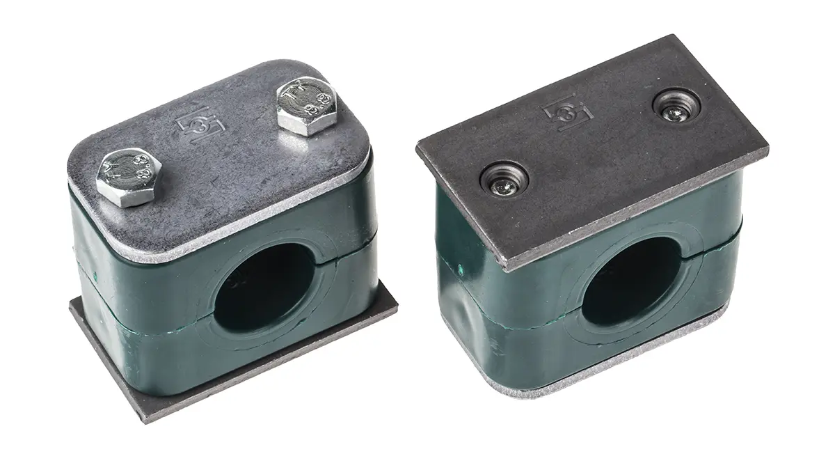Produktfoto 1 von RS PRO Rohrklemme für Rohraußen-ø 19 mm Außen-ø , 1.2 m Klemmenabstand