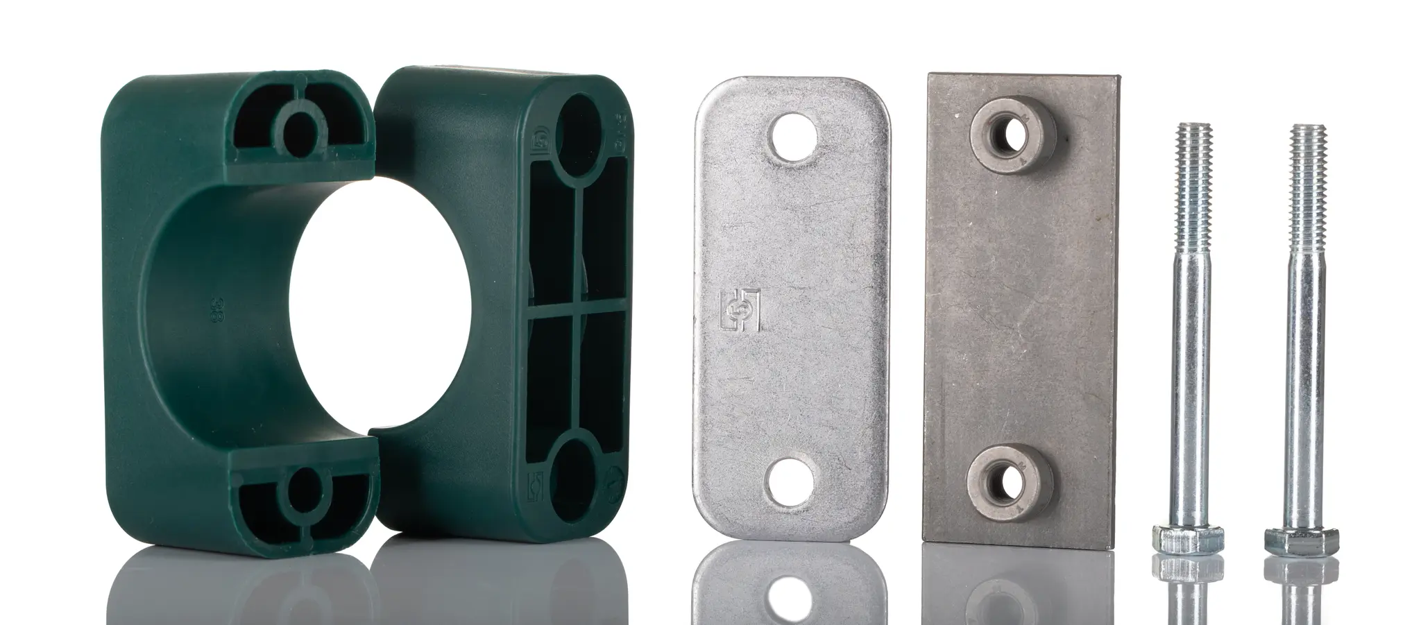Produktfoto 1 von RS PRO Rohrklemme für Rohraußen-ø 38 mm Außen-ø , 2 m Klemmenabstand