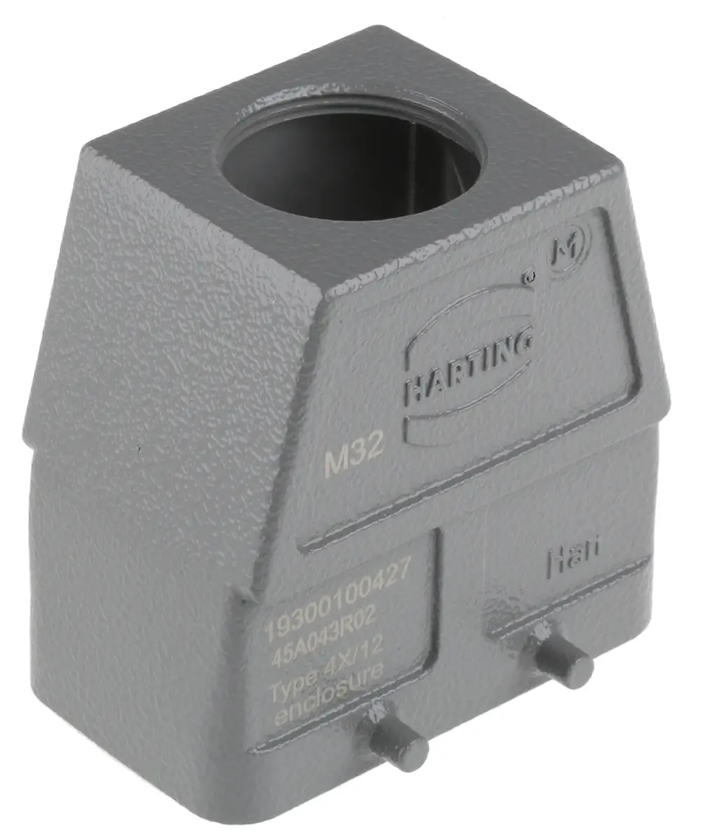 Produktfoto 1 von HARTING Han B Kappe für robusten Stromversorgungsstecker 2 Hebel 2, Anschlusshaube 10B Steckverbinderkappe, IP65