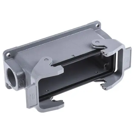 Produktfoto 1 von HARTING Han B Gehäuse für robusten Stromversorgungsstecker 2 Hebel 2, Oberfläche 24B Steckverbindergehäuse, IP65