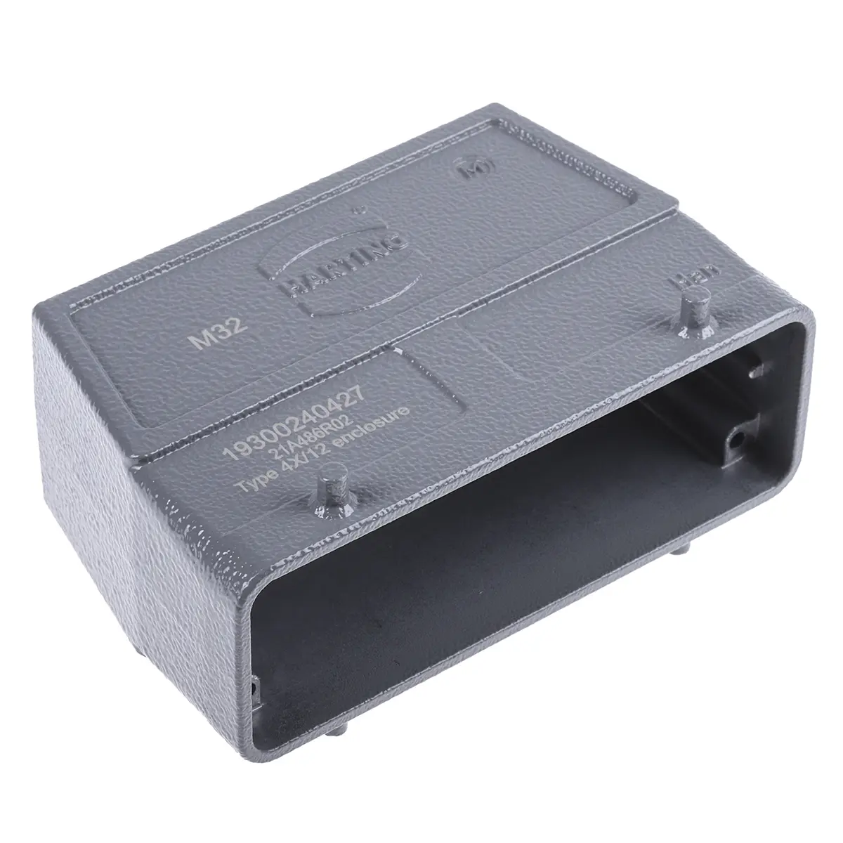 Produktfoto 1 von HARTING Han B Kappe für robusten Stromversorgungsstecker 2 Hebel 2, Anschlusshaube 24B Steckverbinderkappe, IP65, IP66,