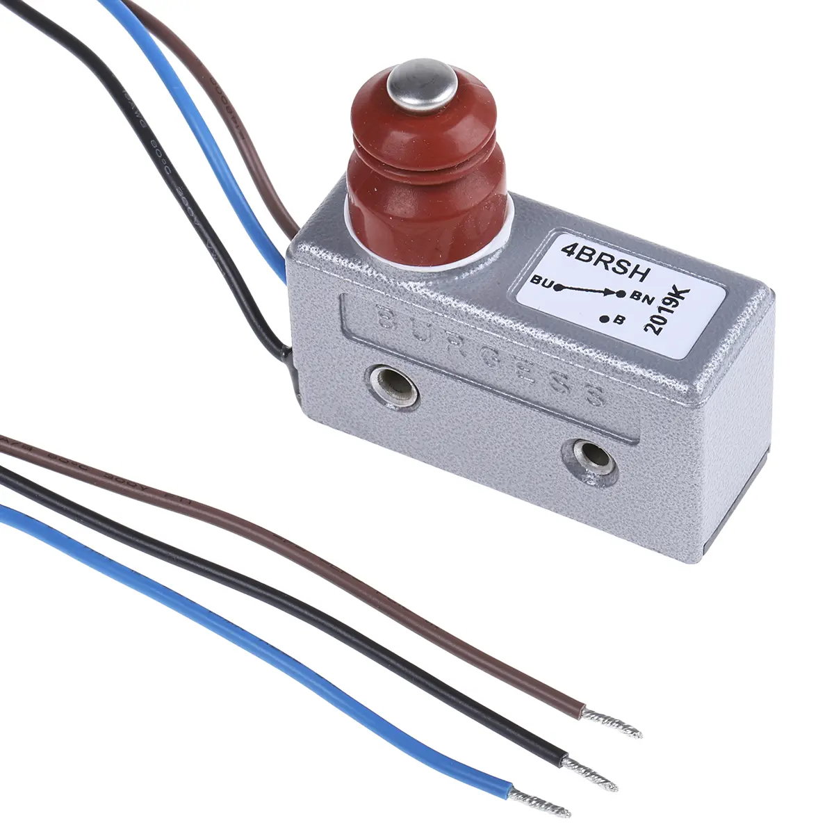 Produktfoto 1 von Saia-Burgess Mikroschalter Stößel-Betätiger Vorverdrahtet, 1-poliger Wechsler, 250 V ac, 15A IP67 7.2N -40 °C - 85 °C