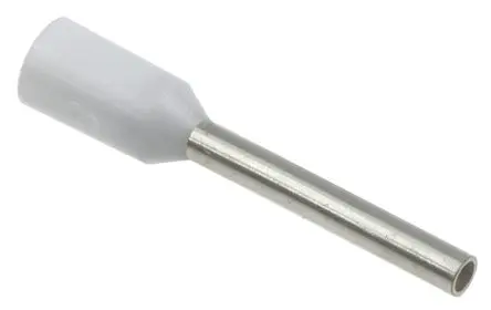 Produktfoto 1 von Weidmüller Aderendhülsen-Crimp, Stift ø 1 mm, Weiß, Polypropylen, 10 mm, 16mm, Isoliert, 20 AWG max.
