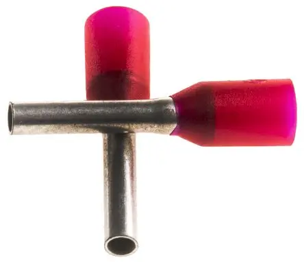 Produktfoto 1 von Weidmüller Aderendhülsen-Crimp, Stift ø 1.4 mm, Rot, Polypropylen, 8 mm, 14mm, Isoliert, 17 AWG max.
