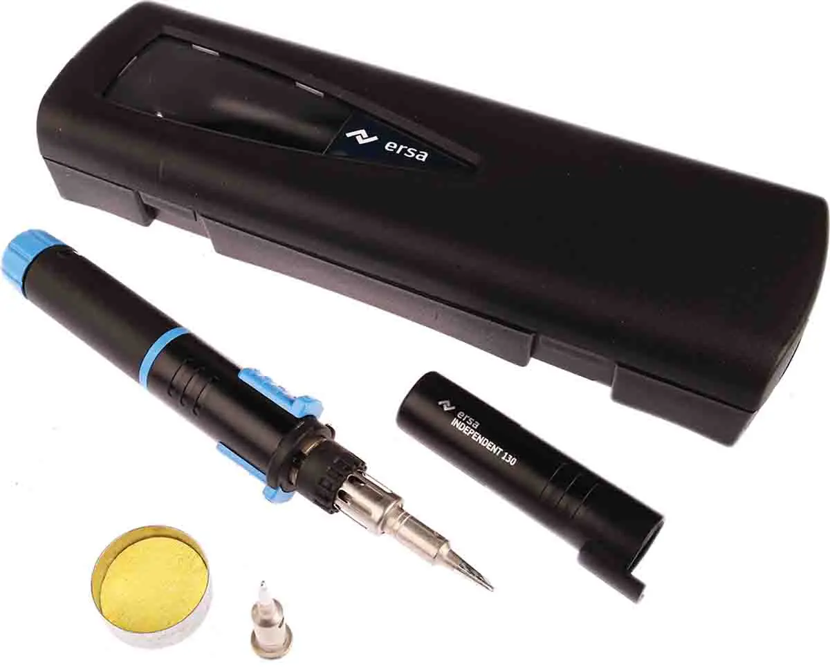 Produktfoto 1 von Ersa 130W Independent 130 Gas Gas-Lötkolben mit vorinstallierter katalytischer Lötspitze, 2 zusätzliche Lötspitzen,