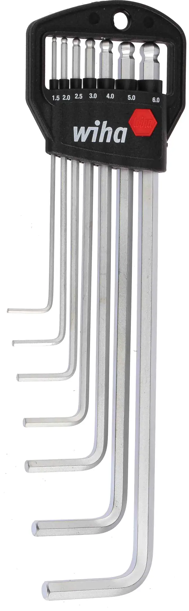 Produktfoto 1 von Wiha metrisch  Innensechskant-Schlüssel, Satz 7-teilig 1.5 → 6mm L-Form