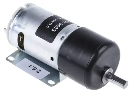 Produktfoto 1 von RS PRO 919D Bürsten-Getriebemotor DC-Getriebemotor bis 5 Ncm 2.5:1, 12V dc / 19.8 W, 4819U/min, Wellen-Ø 6 mm, 37mm x 78