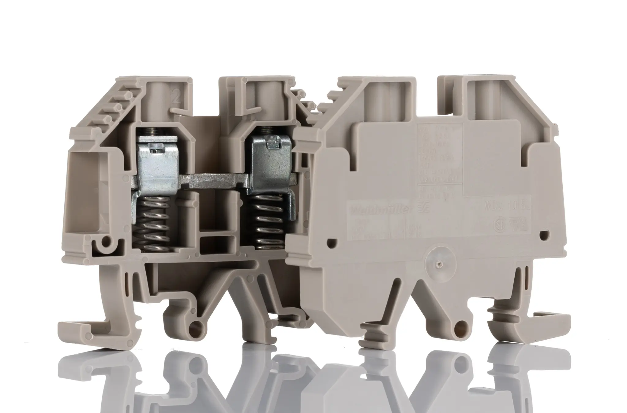 Produktfoto 1 von Weidmüller WDU Anschlussklemmenblock für Durchkontaktierung 1 Braun, 10 mm², 500 V Schraubbefestigung IECEx/ATEX