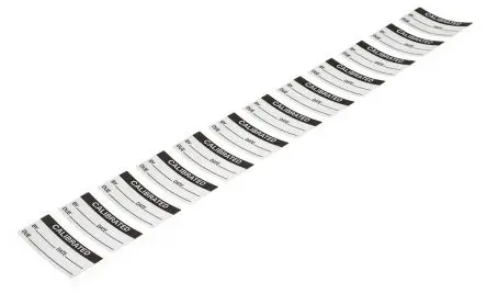 Produktfoto 1 von Brady, Klebend Schwarz, Silber Vorbedrucktes, selbstklebendes Etikett, 16mm x 38.1 mm, 120 pro Paket Stück