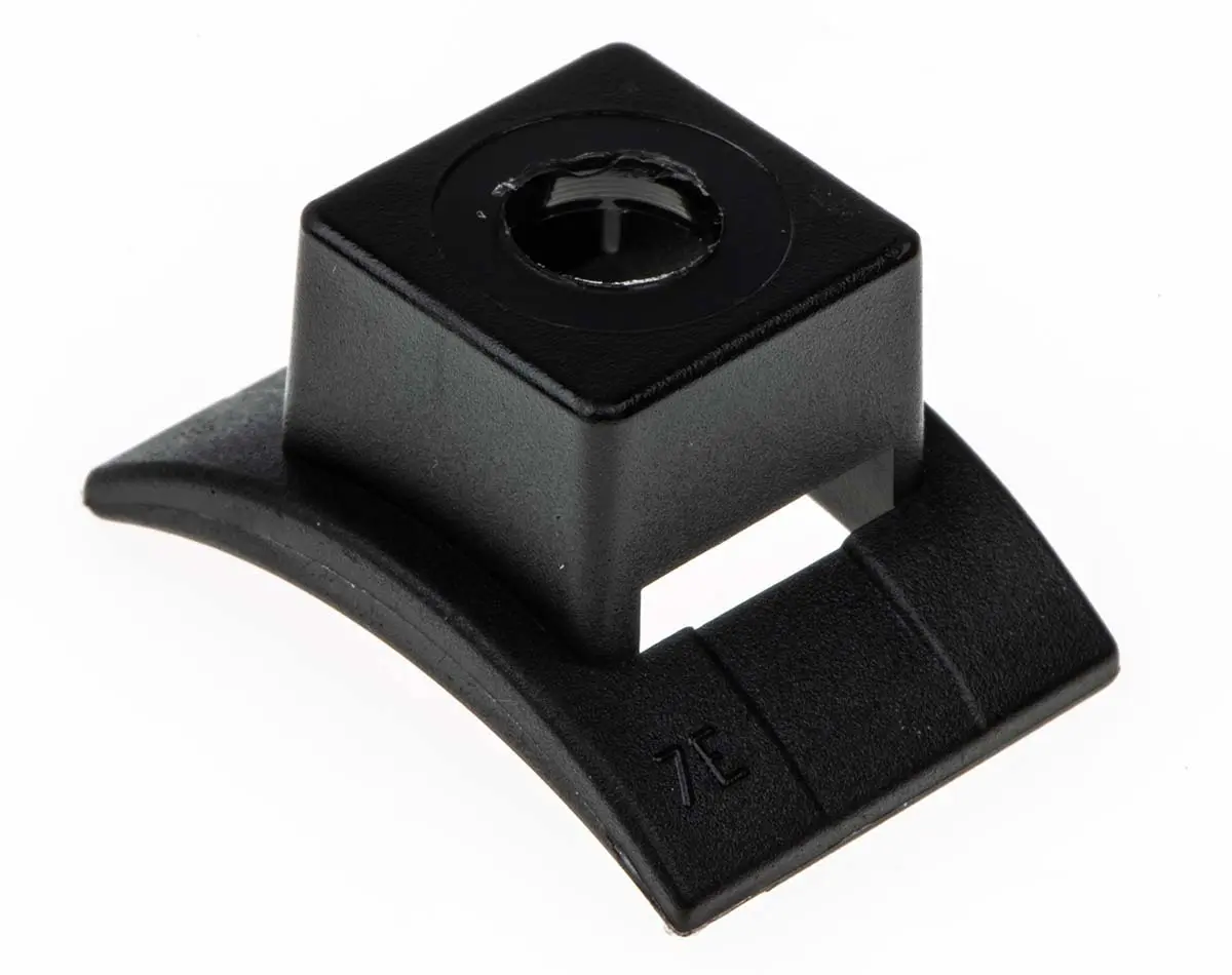 HellermannTyton LKC Befestigungssockel, Nylon 6.6 Schwarz 25 mm x 8 mm Kabelbinder x 17 mm für 5.5 mm