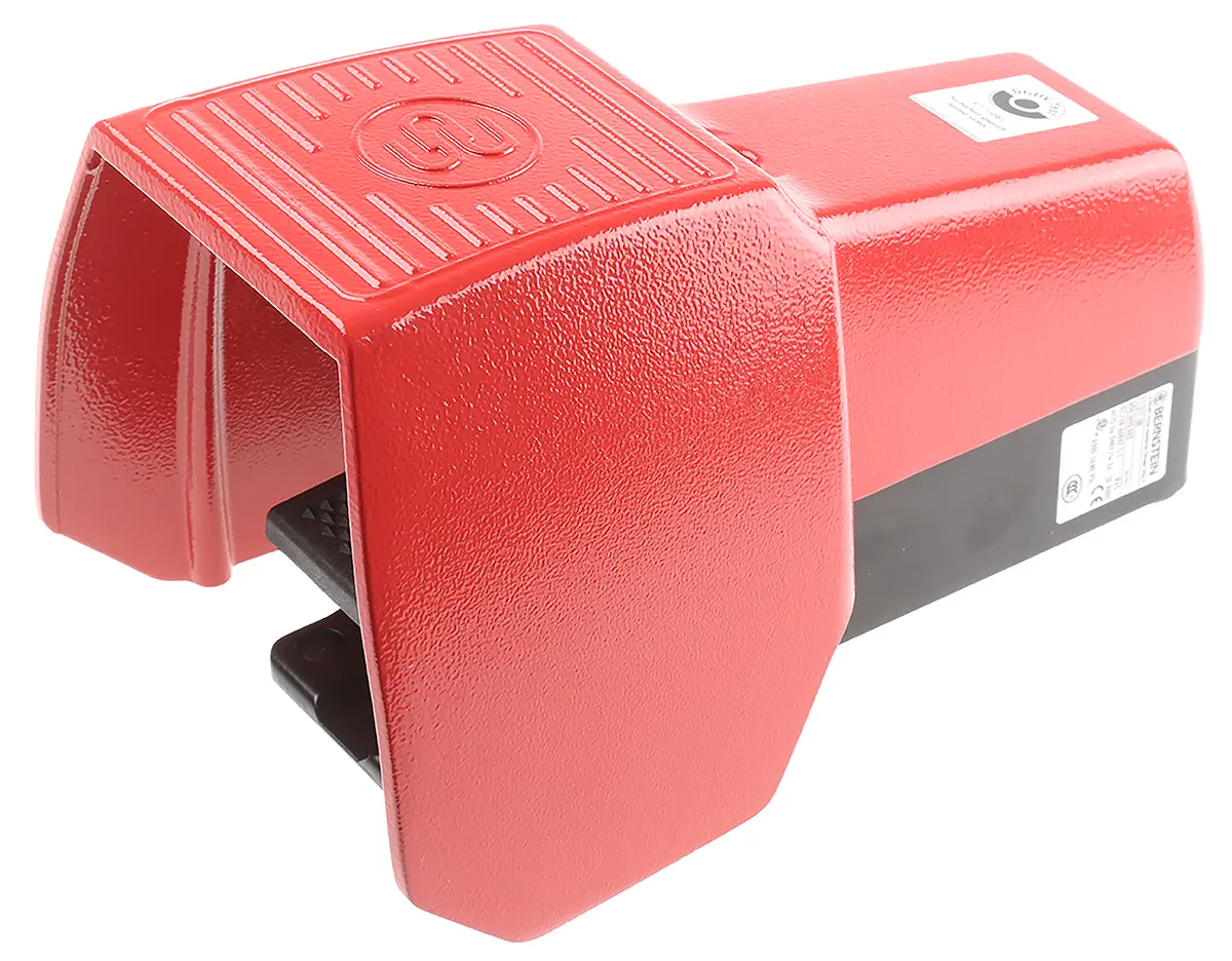 Produktfoto 1 von Bernstein AG 606 Fußschalter Typ Not-Aus-Fußschalter 2 Stufen, 1-poliger Umschalter Aluminium, IP 65