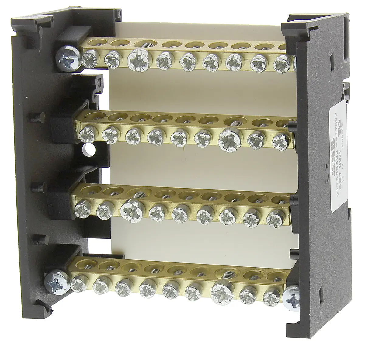 Entrelec Verteilerblock 8-polig / 600 V 8A, Aluminium-Kupfer-Legierung Grau, IP20