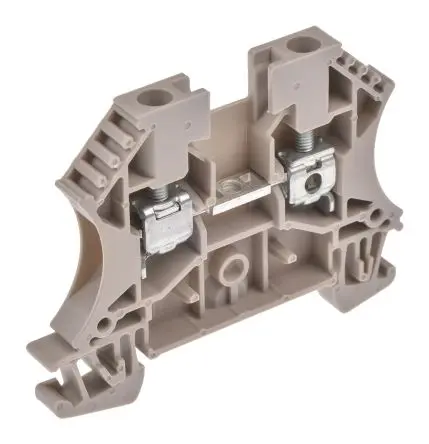 Produktfoto 1 von Weidmüller WDU Anschlussklemmenblock DIN-Schiene 1 Dunkelbeige, 4mm², 800V Schraubbefestigung ATEX