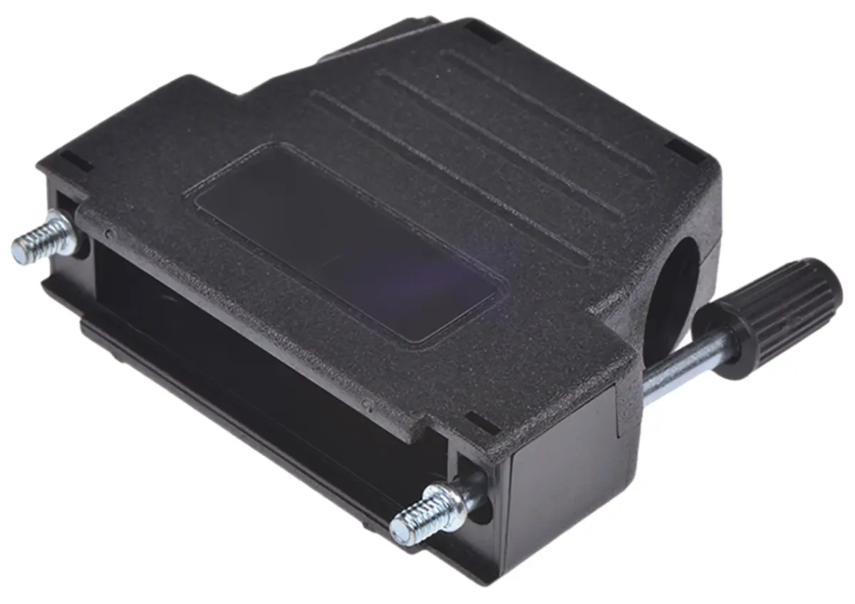 Produktfoto 1 von MH Connectors MHDSSK-T/P D-Sub-Gehäuse Abgewinkelt, Gerade, 25-polig, D: D-Sub-Gehäuse Zugentlastung, Schwarz, Größe B,