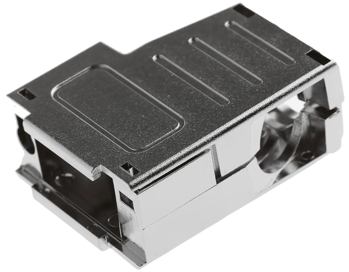 Produktfoto 1 von MH Connectors MHDSSK-T/M D-Sub-Gehäuse Abgewinkelt, Gerade, 9-polig, D: D-Sub-Gehäuse Zugentlastung, Silber, Größe E,