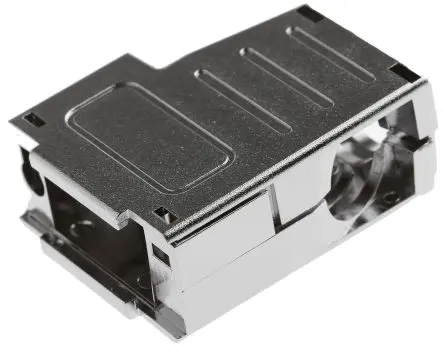 Produktfoto 1 von MH Connectors MHDSSK-T/M D-Sub-Gehäuse Abgewinkelt, Gerade, 9-polig, D: D-Sub-Gehäuse Zugentlastung, Silber, Größe E,