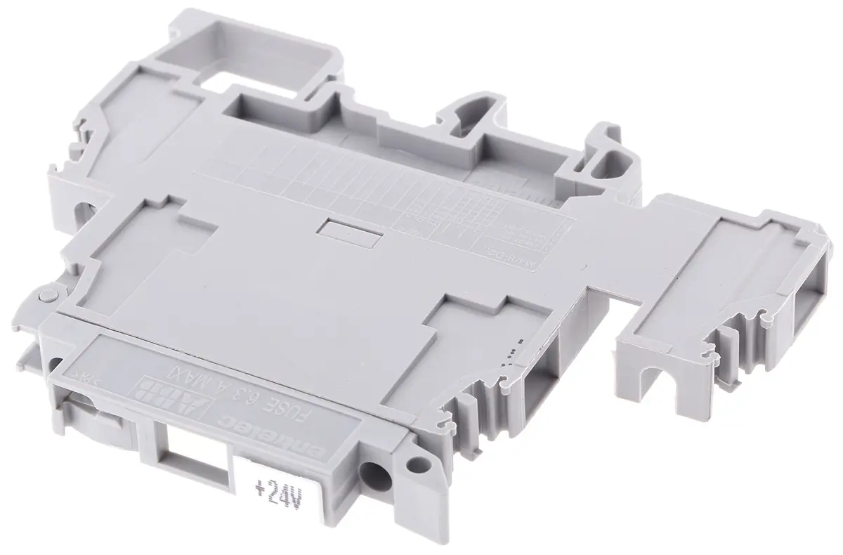 Produktfoto 1 von Entrelec M Reihenklemme mit Sicherungshalter 2 Grau, 4 to 6 mm², 500 V Schraubbefestigung Abgesichert